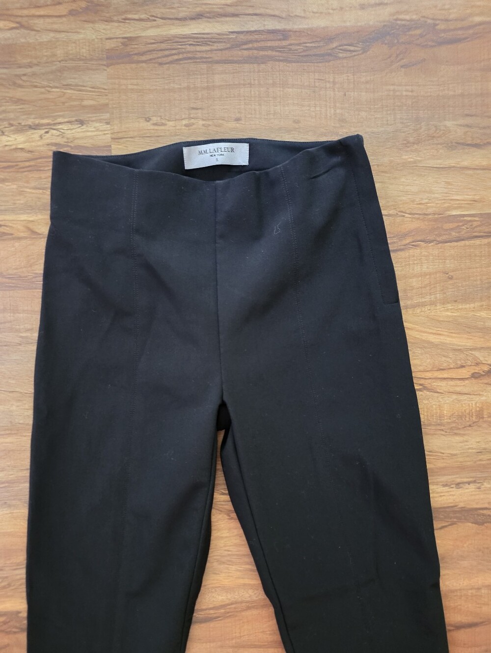 MM. Lafleur Black Straight-Leg Pull-On Adjustable Length Pants Size 0 - Picture 8 of 13